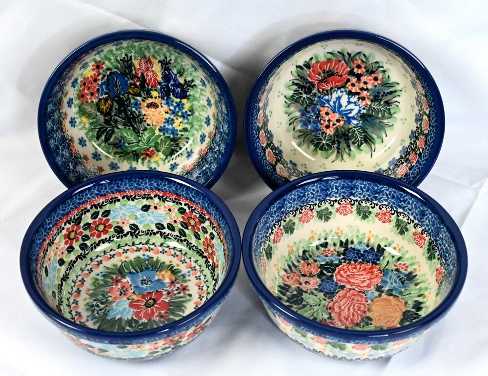 Ceramika Artystyczna Polish Pottery Bowls T.Liana Mixed/Matched Patterns